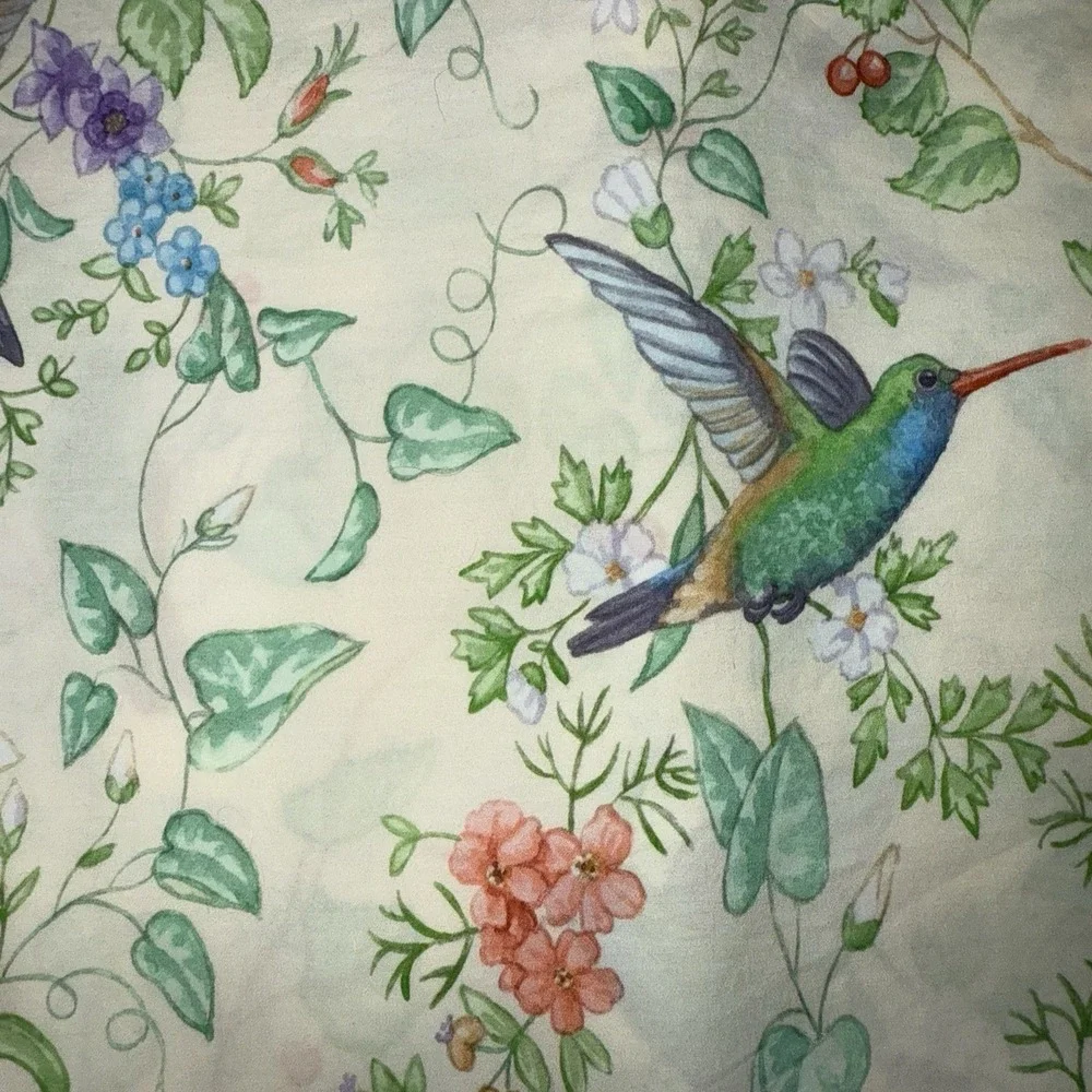 Cuddledown Hummingbird Duvet Cover King Keely Garden‎ EUC Floral RETIRED Birds